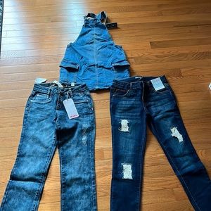 Girls size 10 clothing jeans bundle NWT Justice
